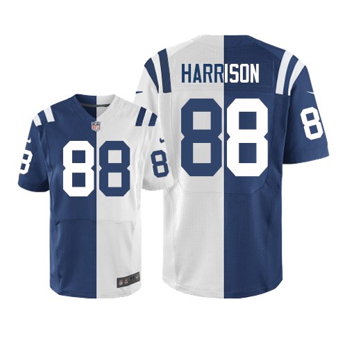 Men's Elite Marvin Harrison Nike Jersey Royal Blue/White - #88 Split Fashion NFL Indianapolis Colts